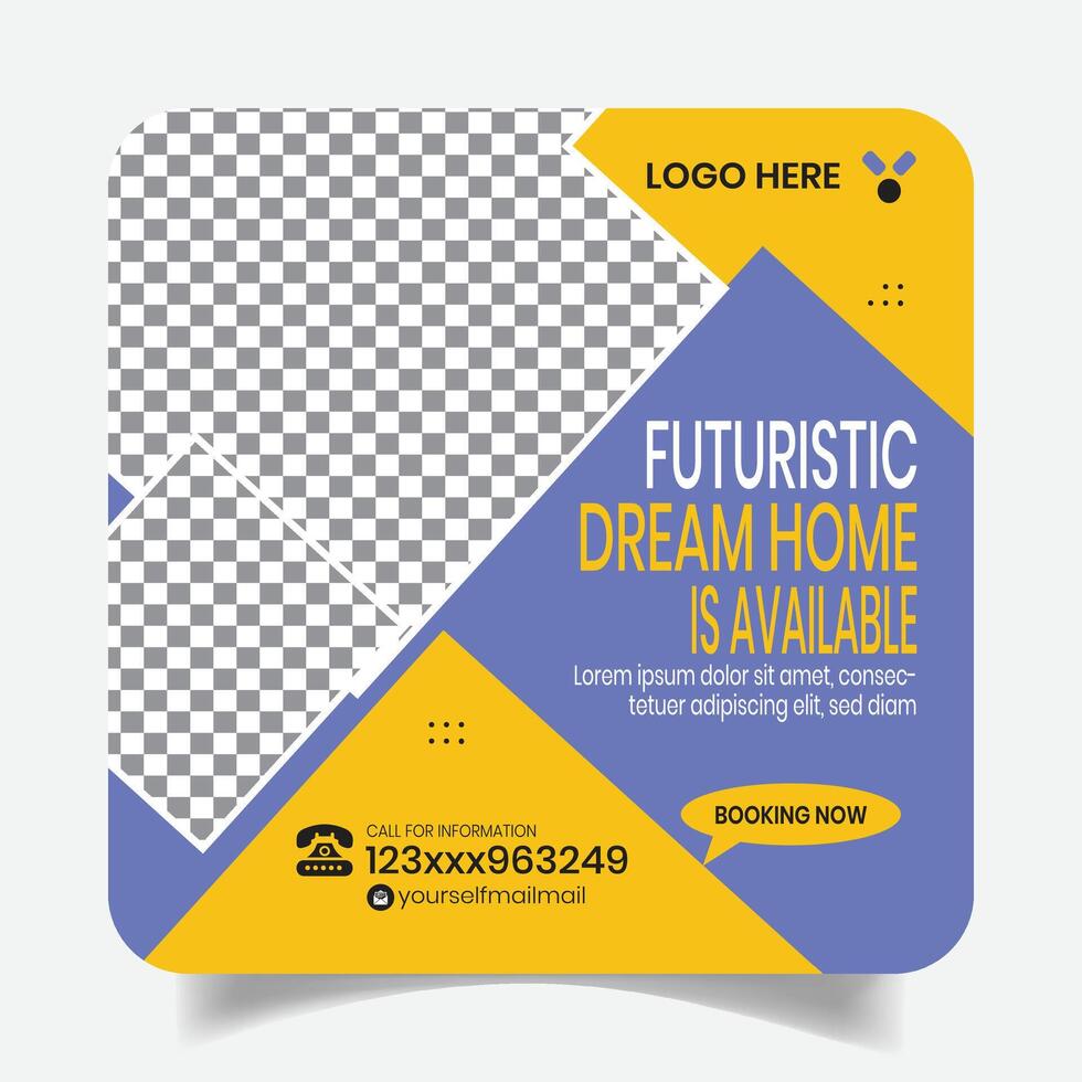 Real Estate Sale Creative Social Media Post Design Banner vector