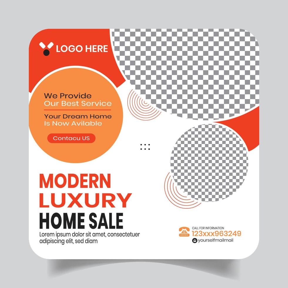 Real Estate Sale Clean Social Media Post Design Banner vector