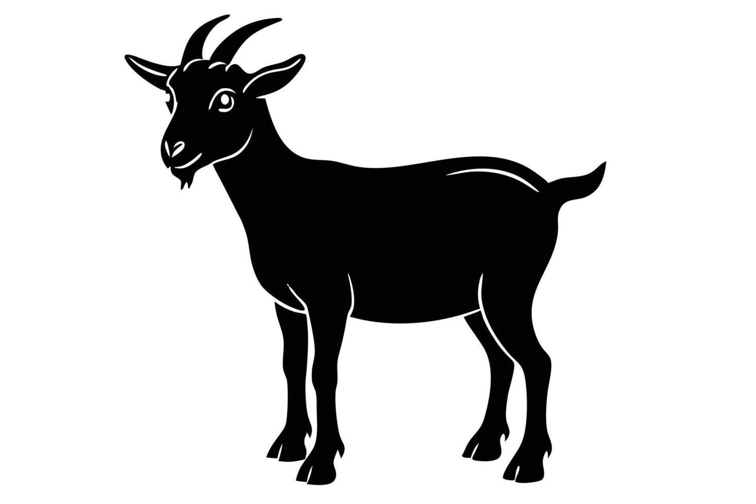 Captivating Goat Silhouettes for Farm-Themed Designs vector