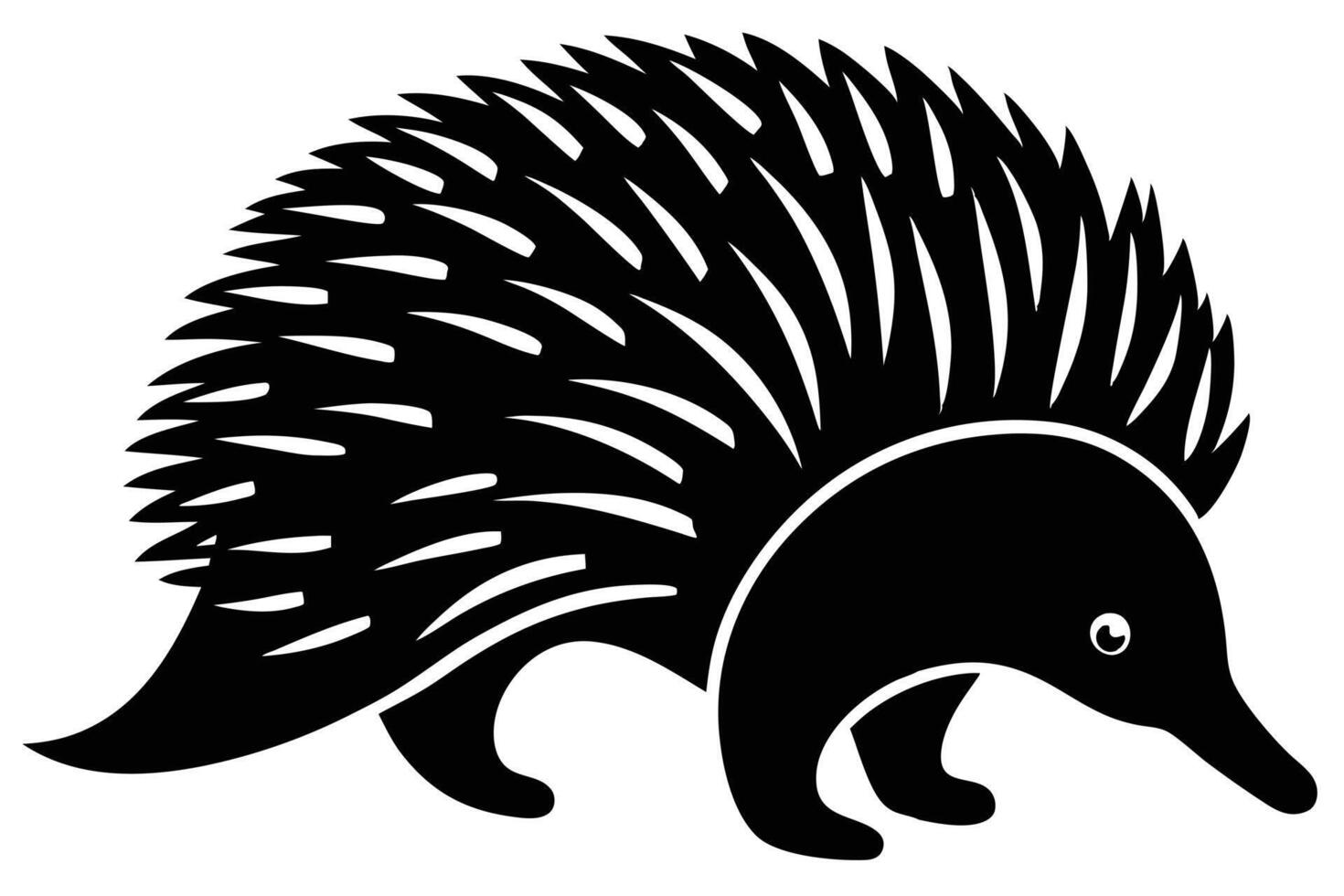 Eye-Catching Echidna Silhouette Ideas for Creative Projects vector