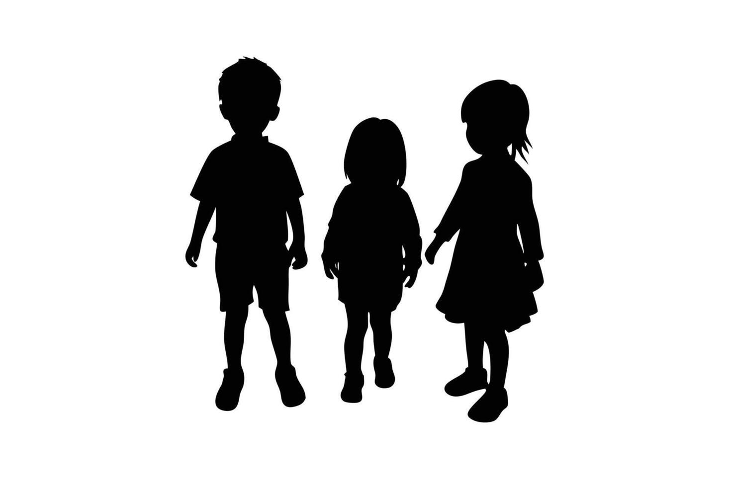 Making Emotional Connections with Children Silhouettes vector