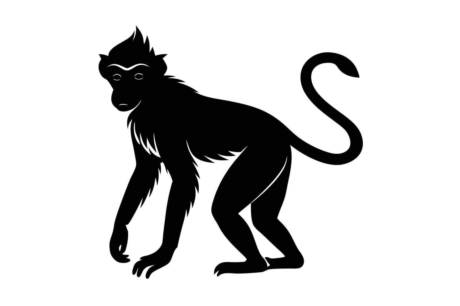 Stunning Monkey Silhouettes for Nature-Inspired Projects vector