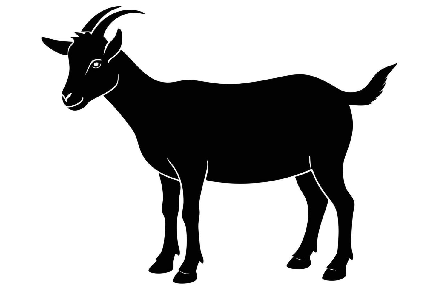 Beautiful Goat Silhouettes for Creative Decor vector