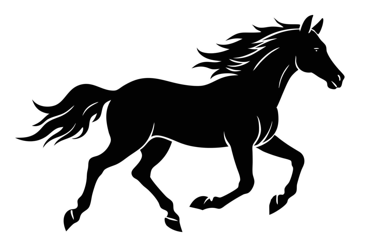 Beautiful Horse Silhouettes for Crafts and Artwork vector