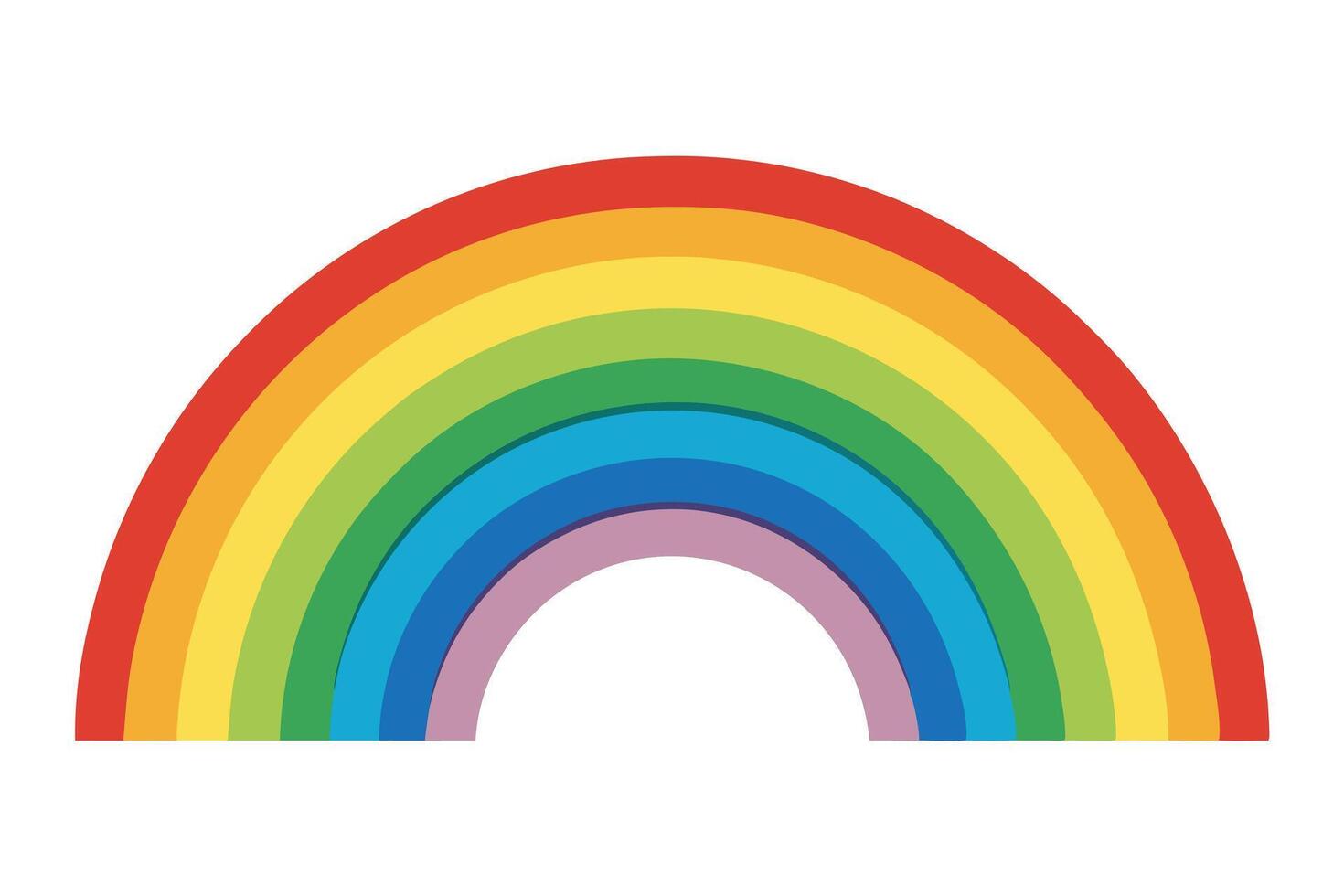 Playful Rainbow Images Perfect for Kids-Themed Crafts vector