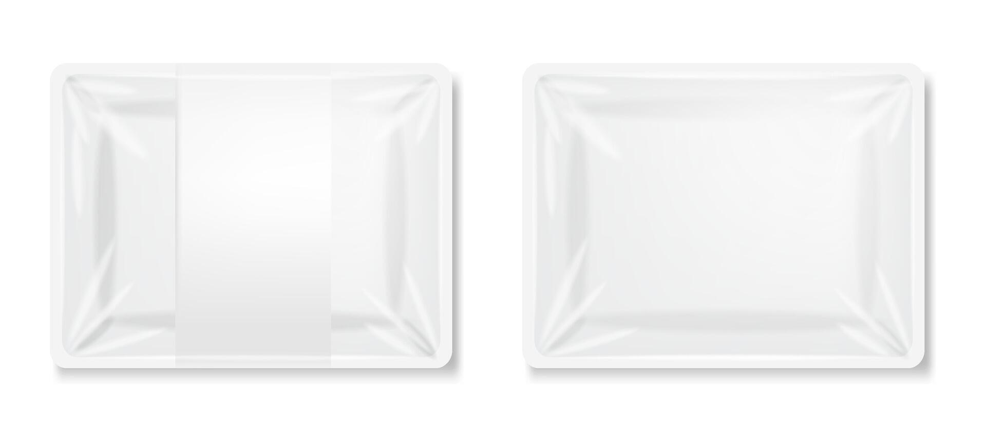 Isolated box packaging, realistic isolated white background, white vector