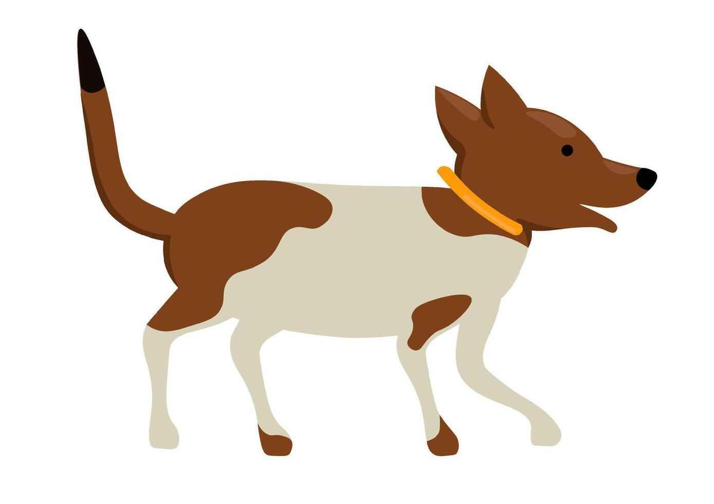 Dog isolated, cute animal vector