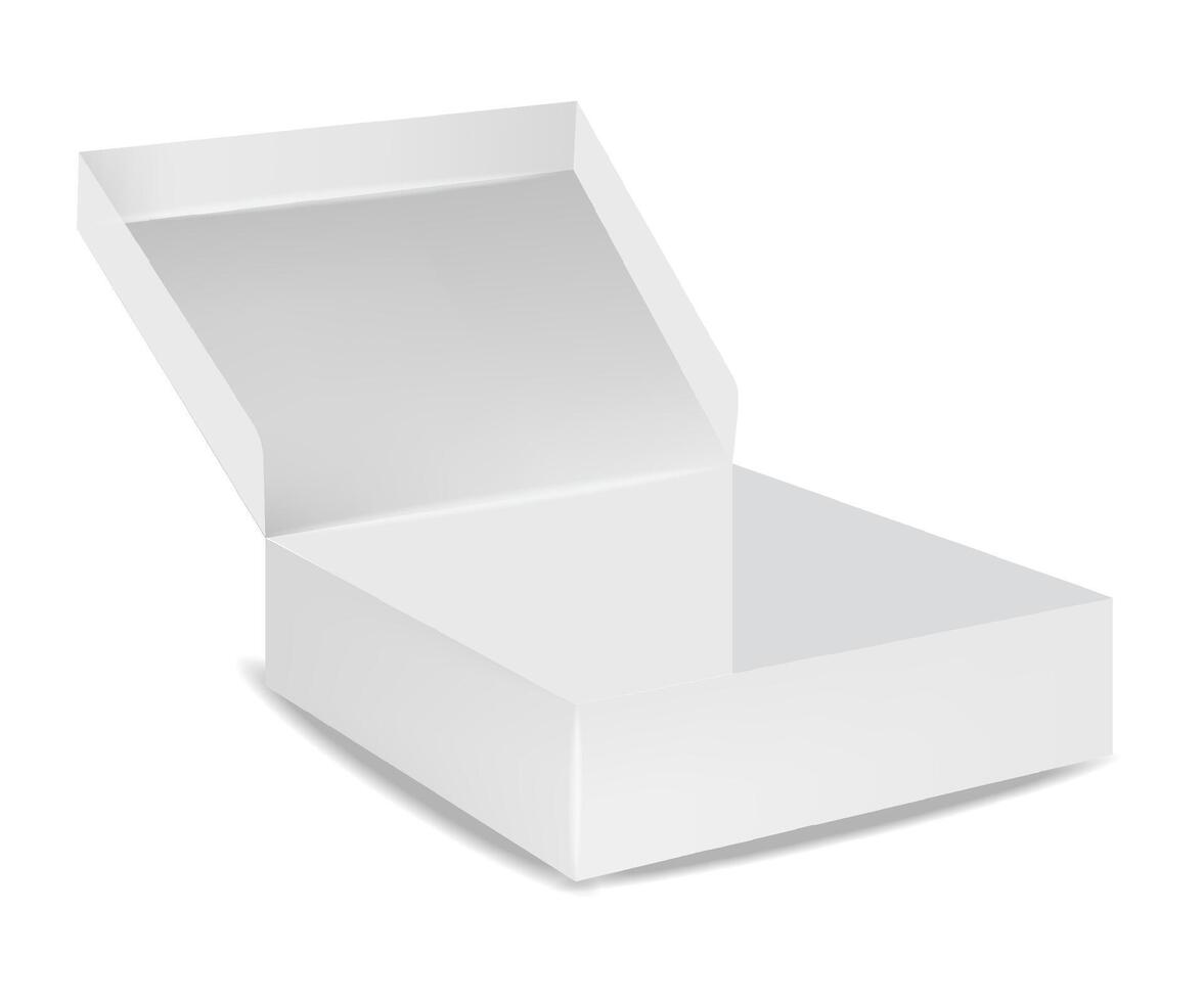 Isolated box packaging, realistic isolated white background, box vector