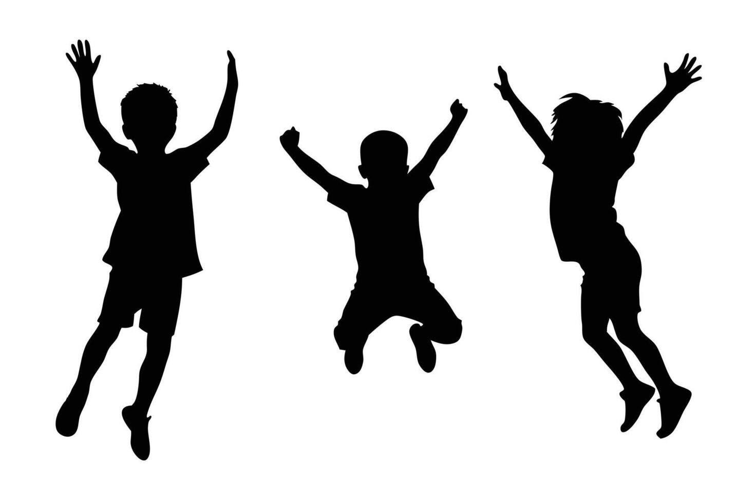 Timeless Appeal of Children Silhouettes in Art vector