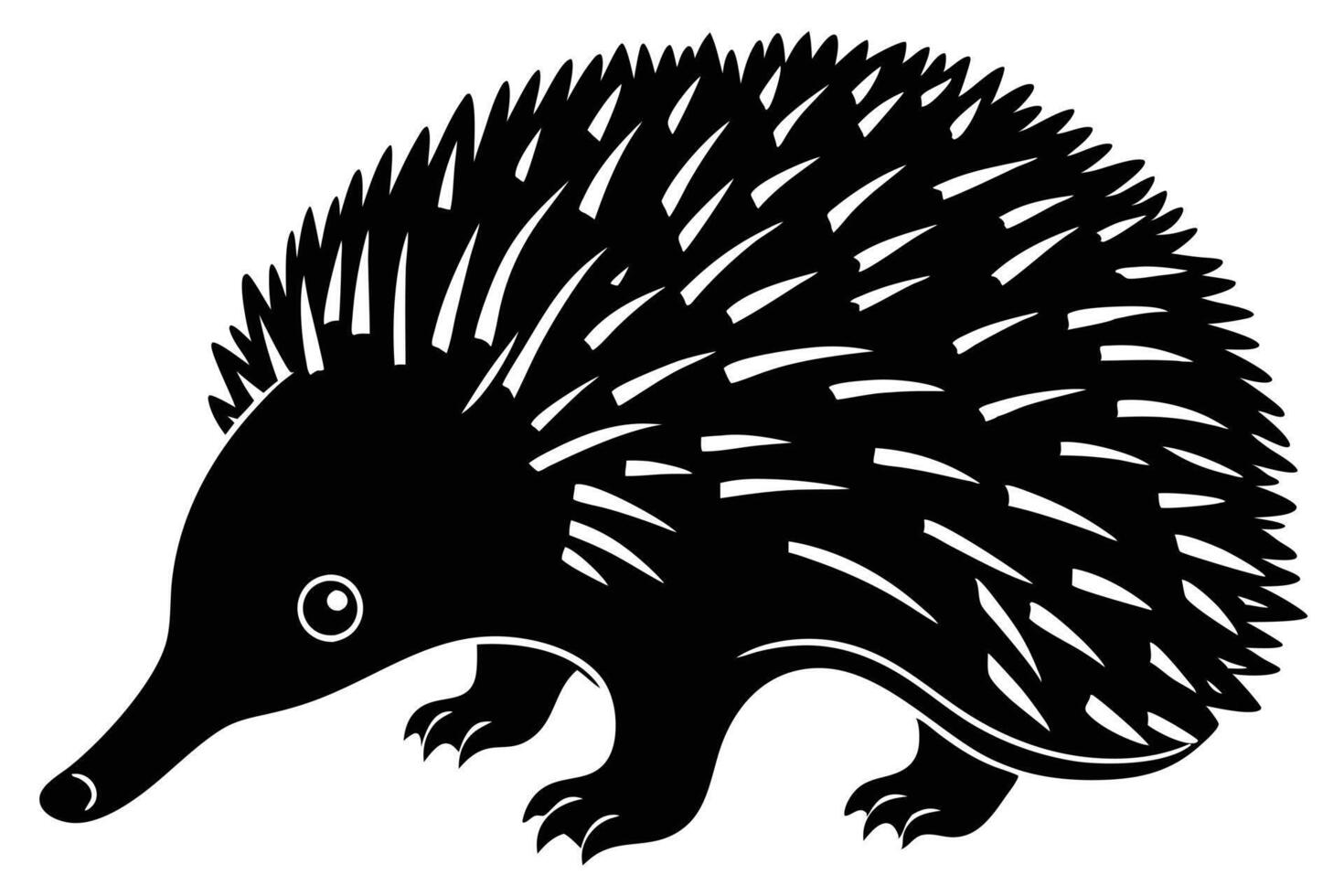 Popular Echidna Silhouette Styles for Digital Art vector