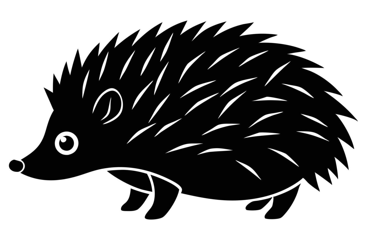 Exploring the Beauty of Echidna Silhouettes in Graphic Design vector
