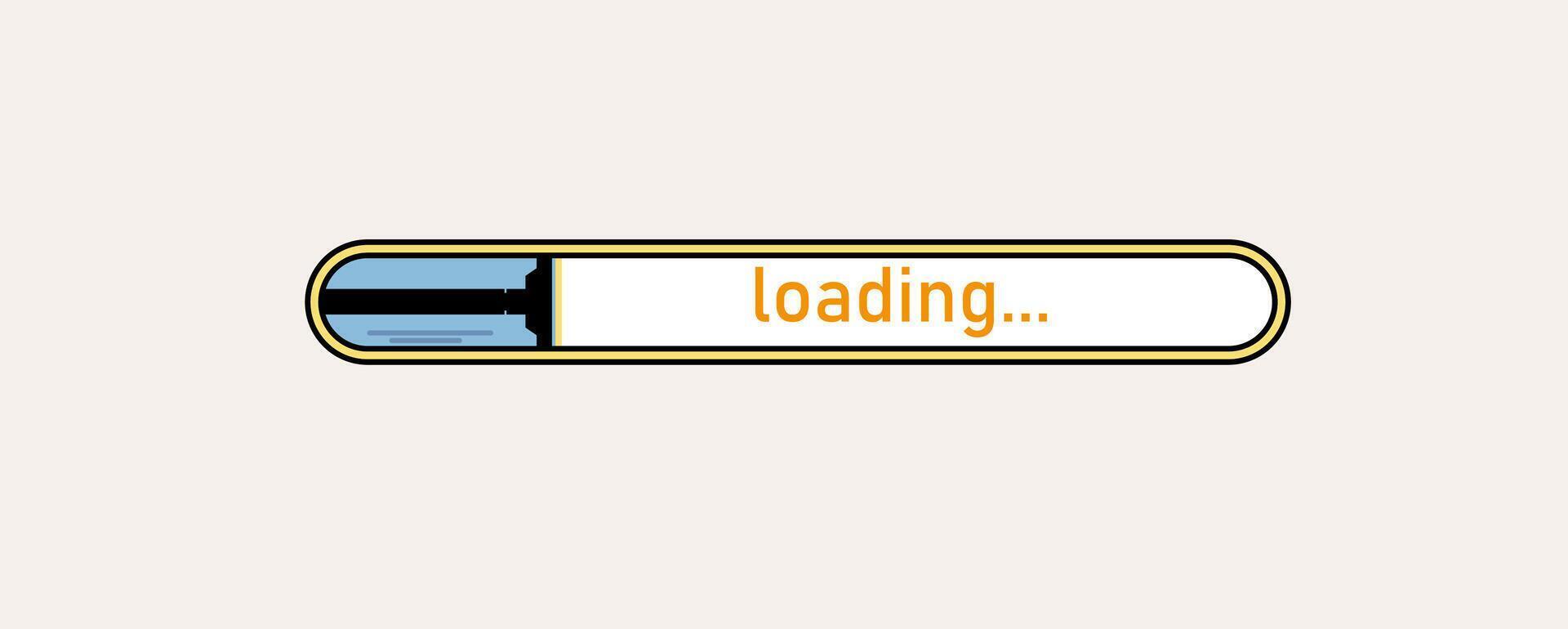 a button with the word loading written on it vector
