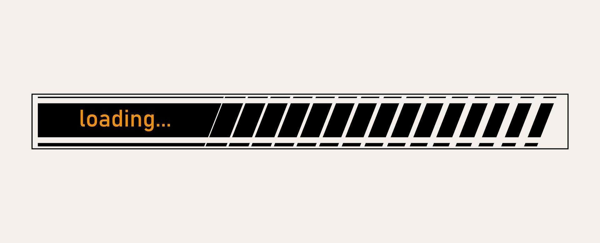 a black and white sign with the word loading vector