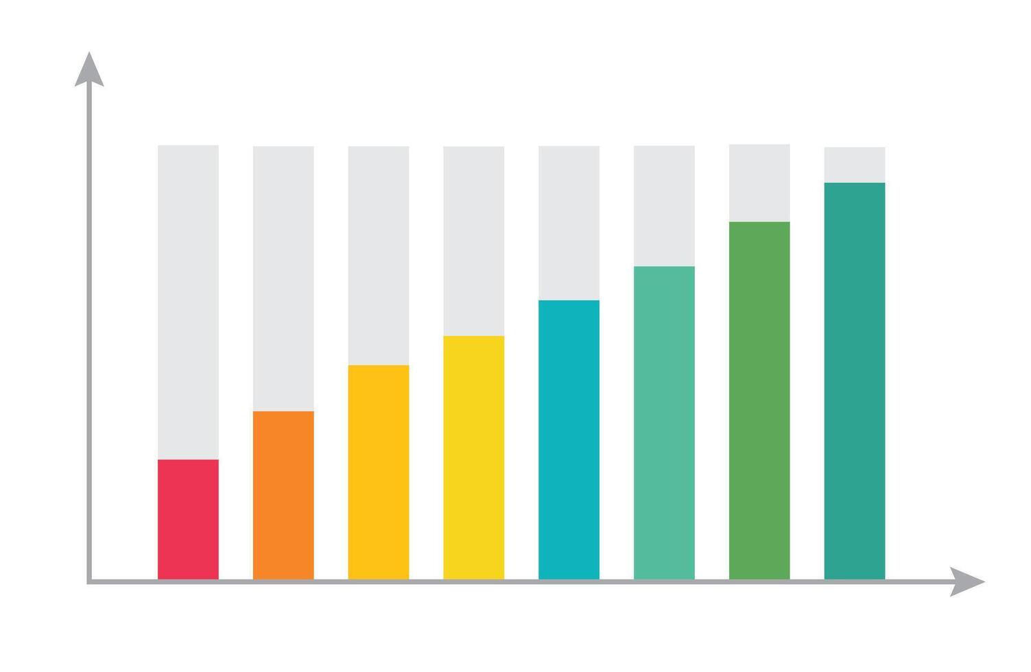 Bar graph, infographic template business data, vector