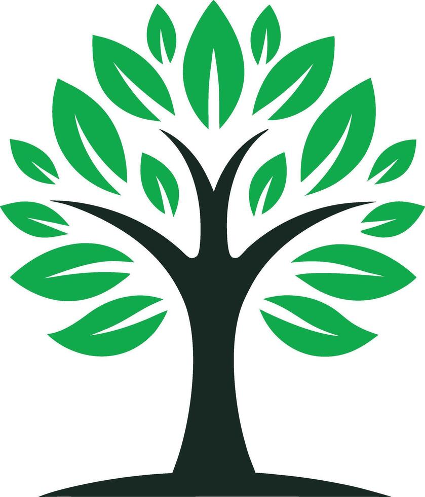 Tree icon concept of a stylized illustration vector