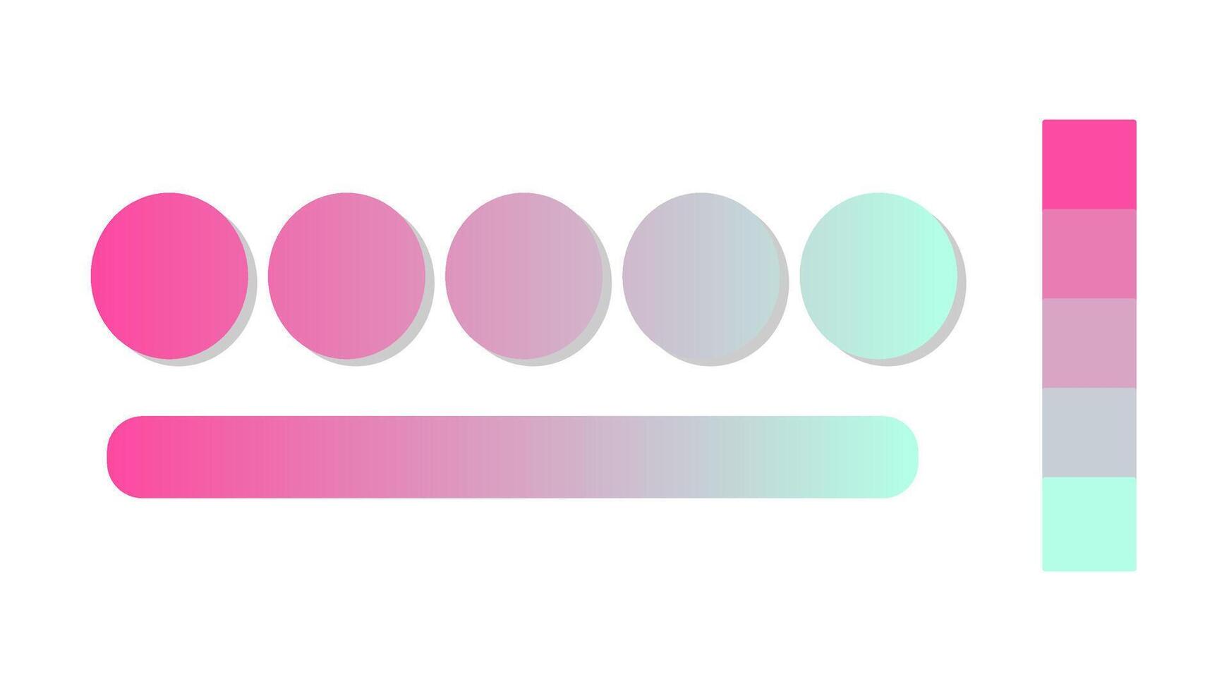 Abstract gradient background with Fuchsia and Aqua color palette. Abstract illustration with gradient blur design. Blurred colored abstract background. Colorful gradient illustration vector