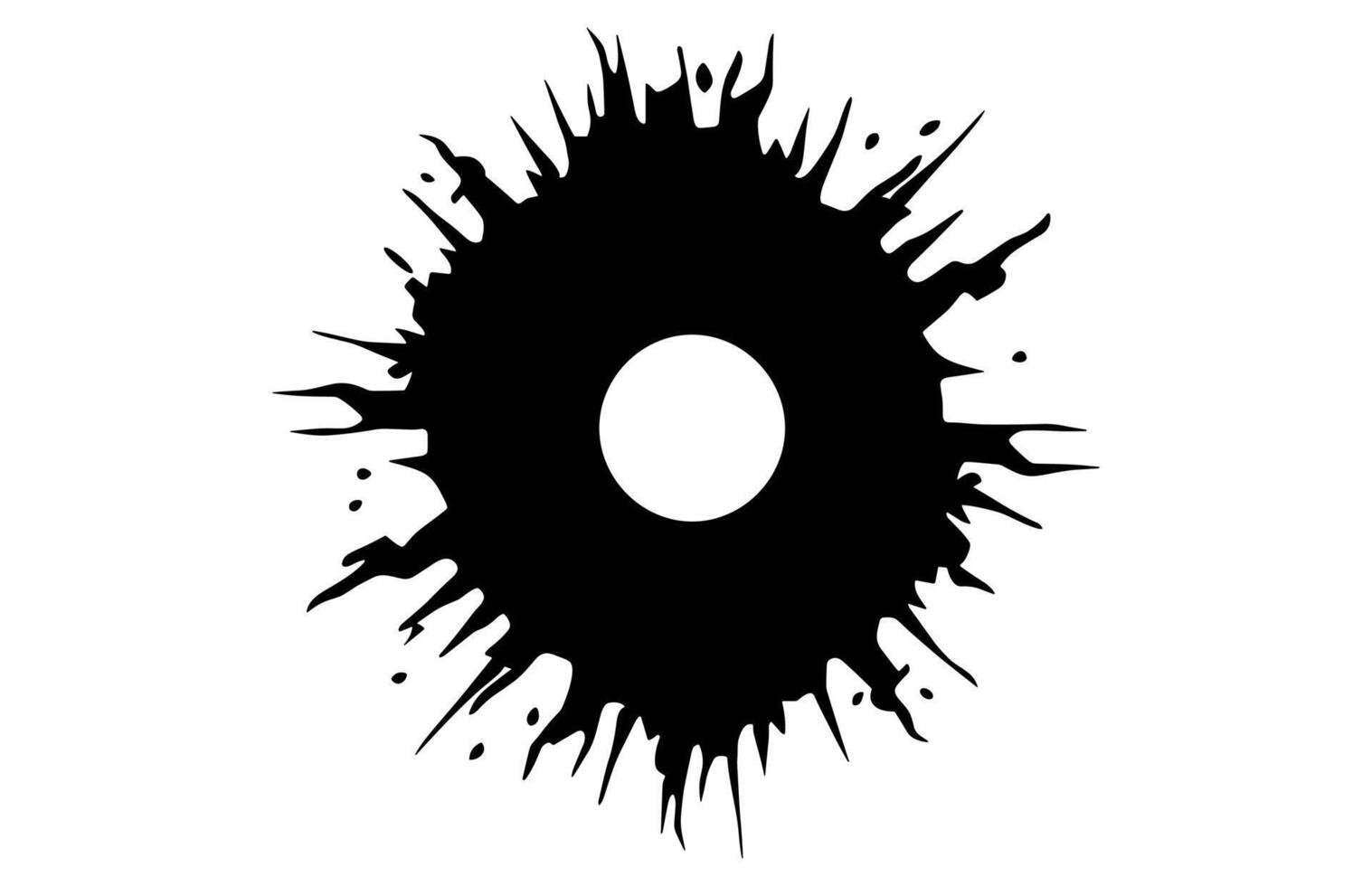 Gunshot Hole Silhouette vector
