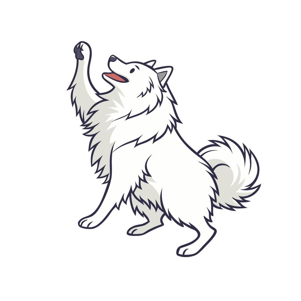 American Eskimo Dog Fist vector
