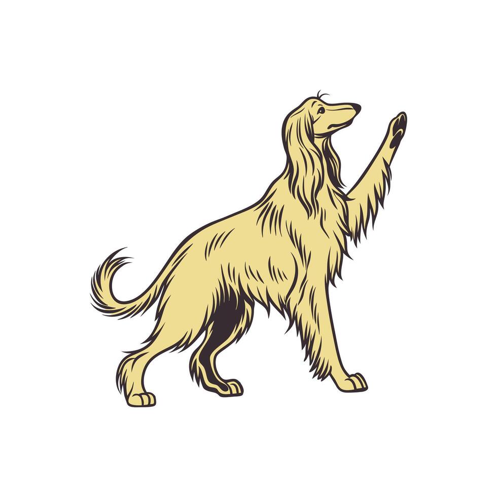 Afghan Hound Fist vector
