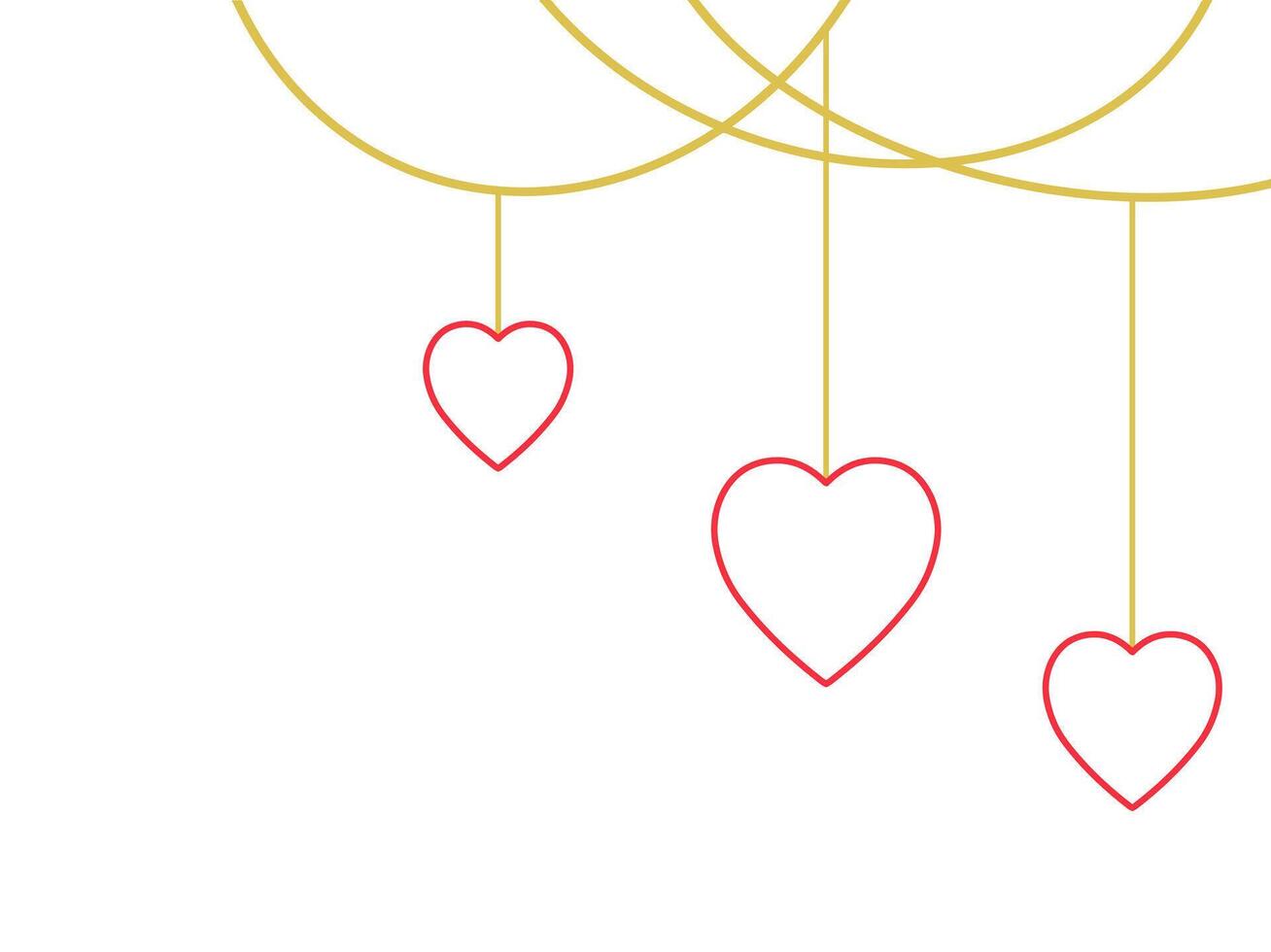 Valentine Day Outline Heart Background vector