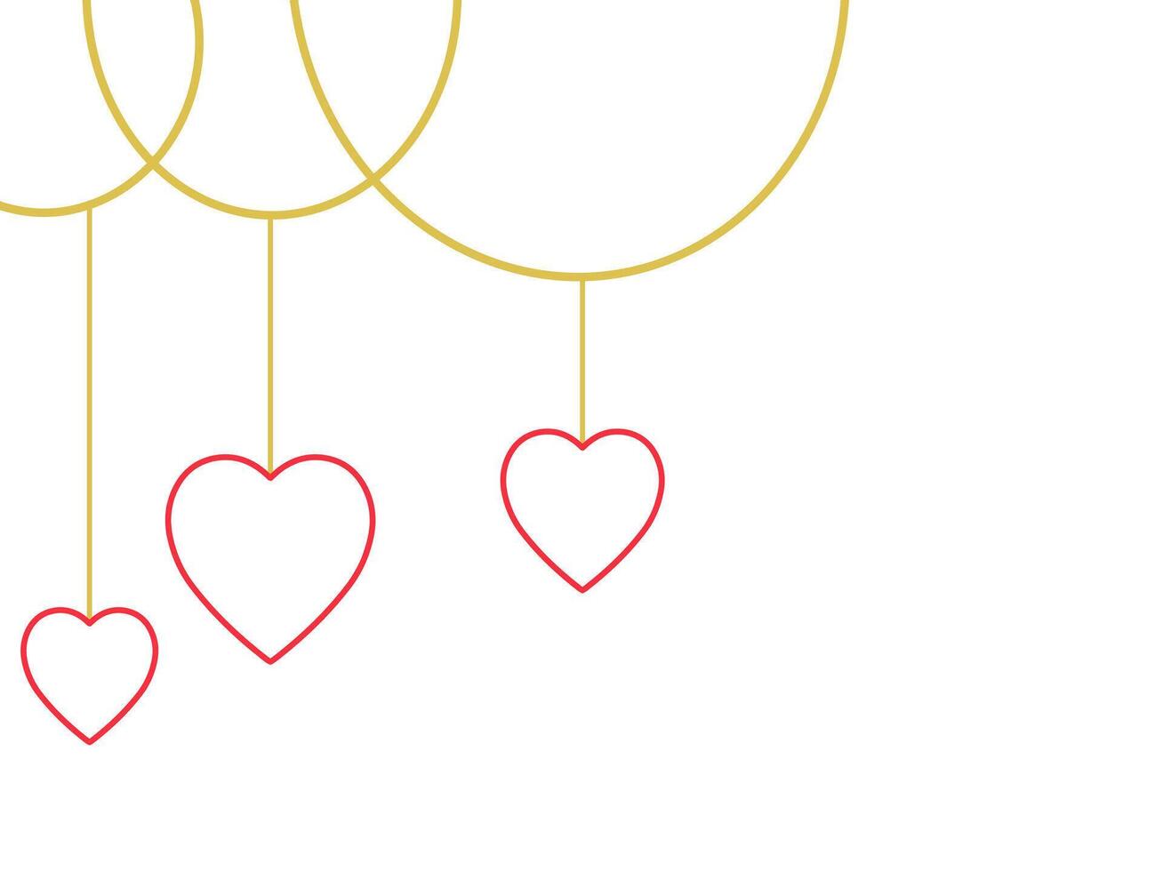 Heart Background Valentine Day Line Art vector