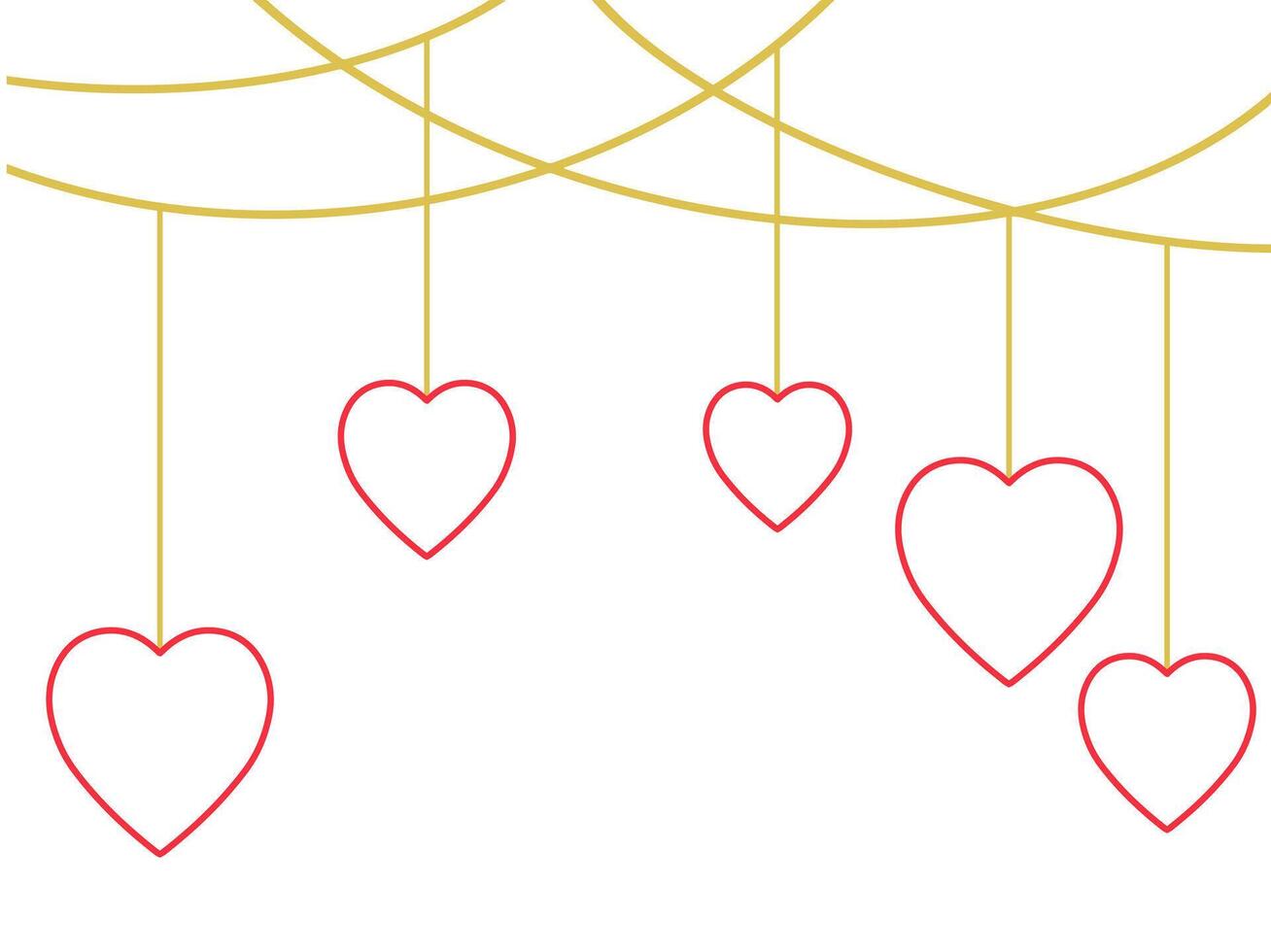Valentines Day Heart Line Art vector