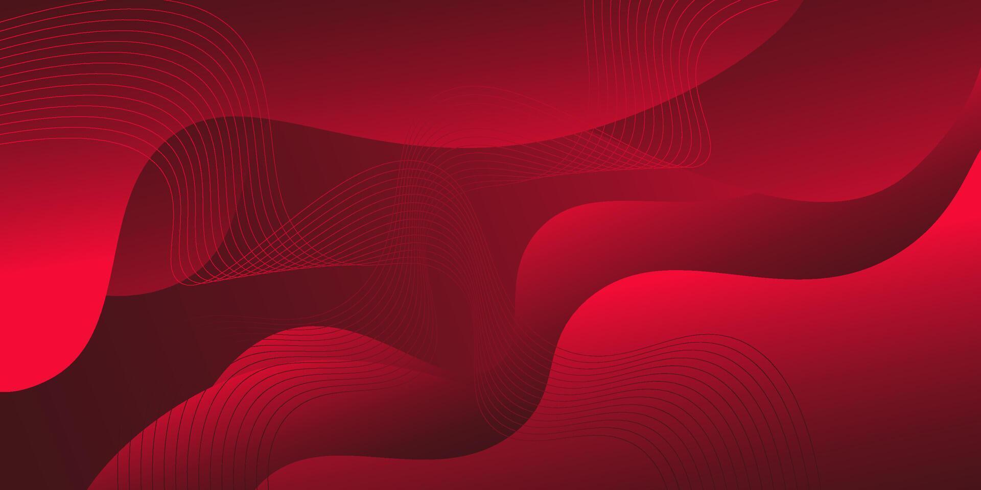 Minimal dynamic red gradient fluid textured background with 3D style wavy liquid color pattern. Eps10 vector