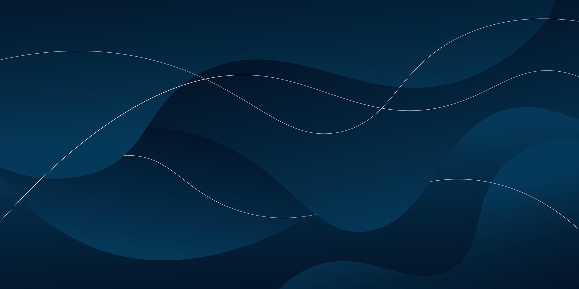 Simple dark blue background template with wavy blue gradient pattern. Modern design. Suitable for background, wallpaper, home screen, theme. eps10 vector