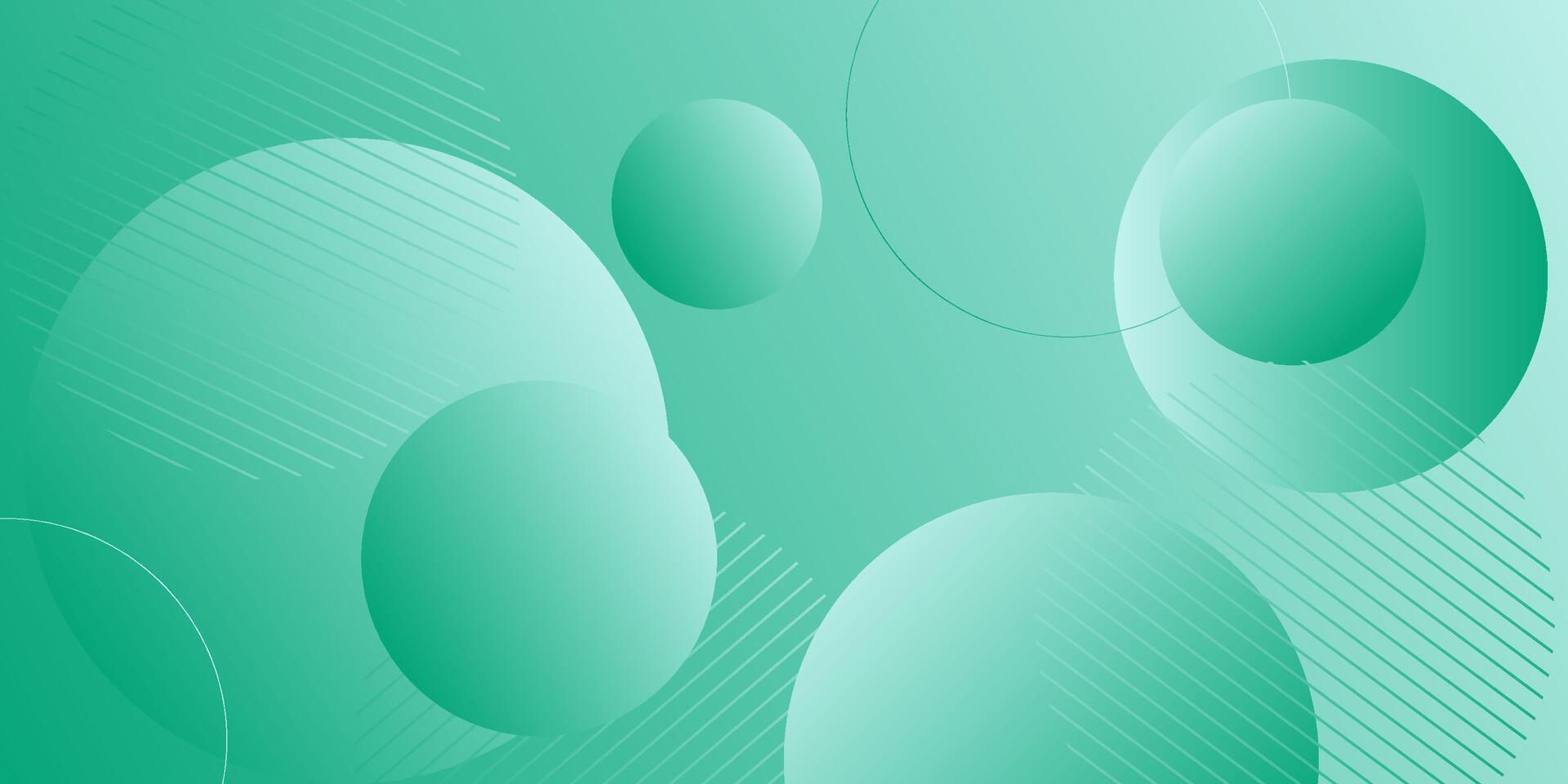 Abstract bright green geometric circle pattern illustration background. 3D look and simple pattern. Cool and luxury design. Eps10 vector