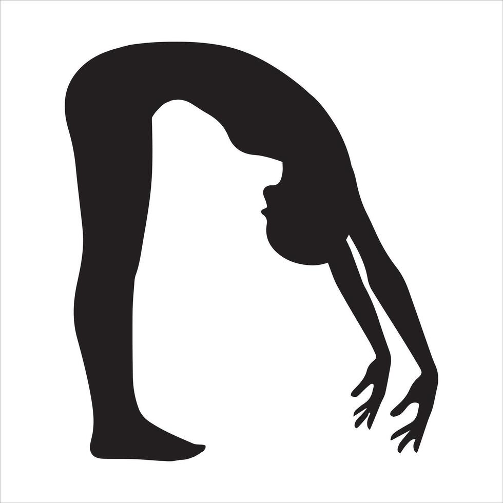 Exercise Silhouettes with Artistic Appeal vector