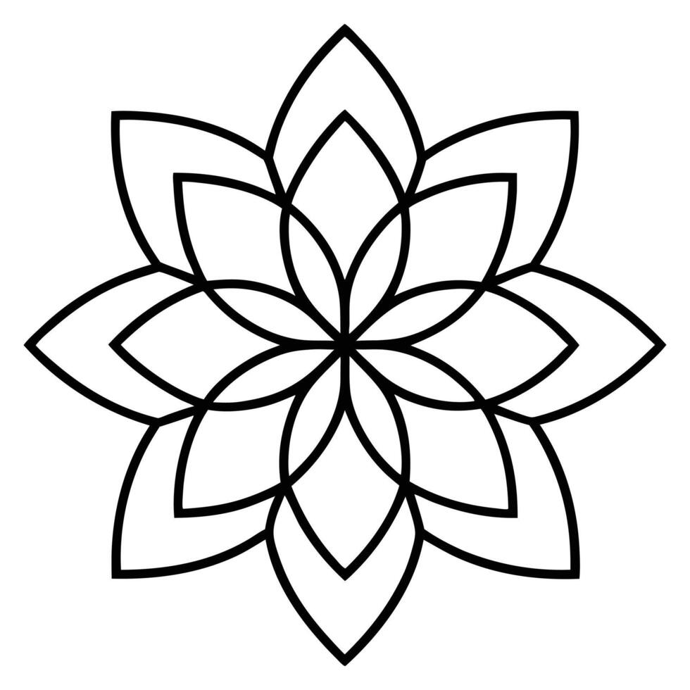 Intricate Flower Mandala Art Design vector