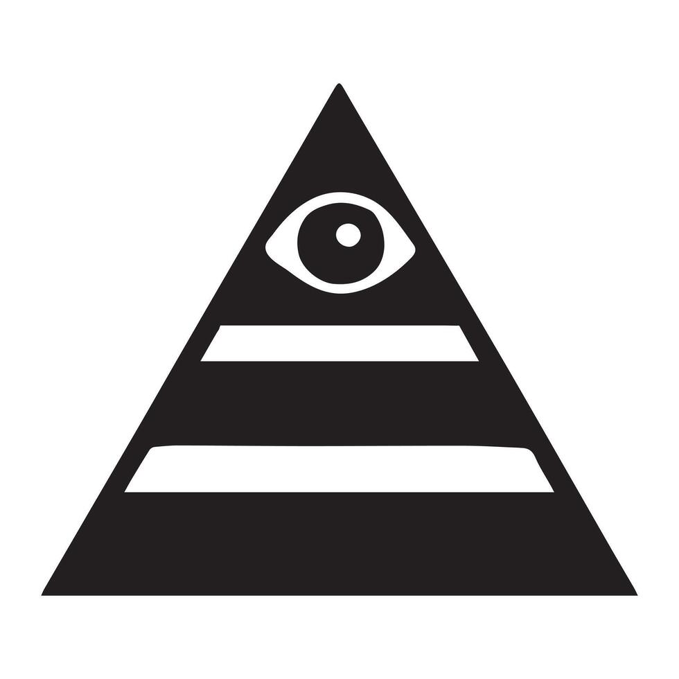 Sacred Geometry Pyramid Silhouette, Clean Sacred Geometry Graphics and Artwork vector