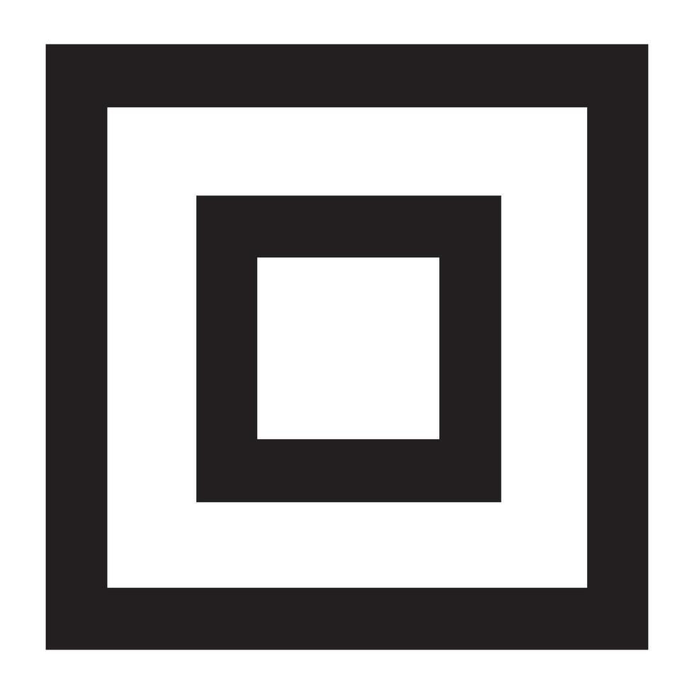 Sacred Geometry Concentric Squares Black and White Design, Sacred Geometry Mandala Designs for Creative vector