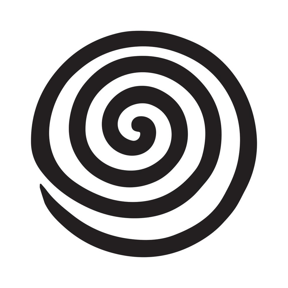 Sacred Geometry Spiral Silhouette, Artistic Sacred Geometry Patterns for Design vector