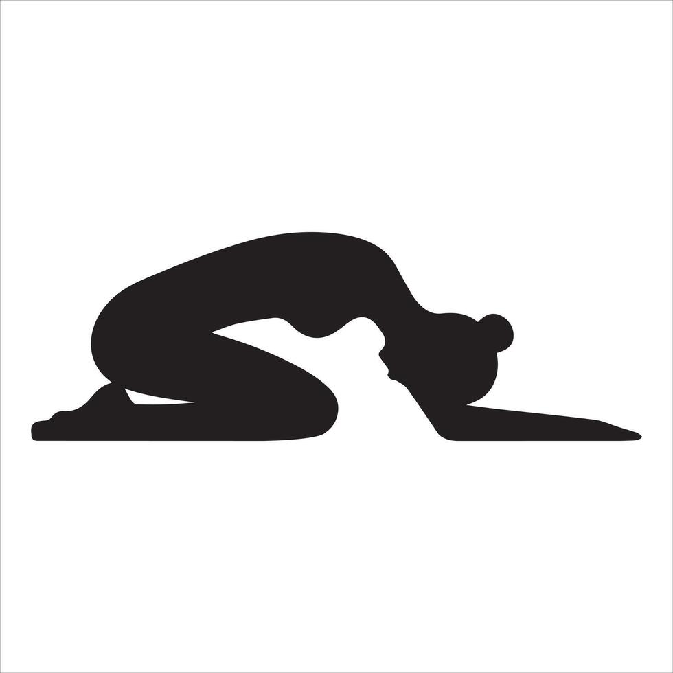 Energetic Exercise Silhouette vector