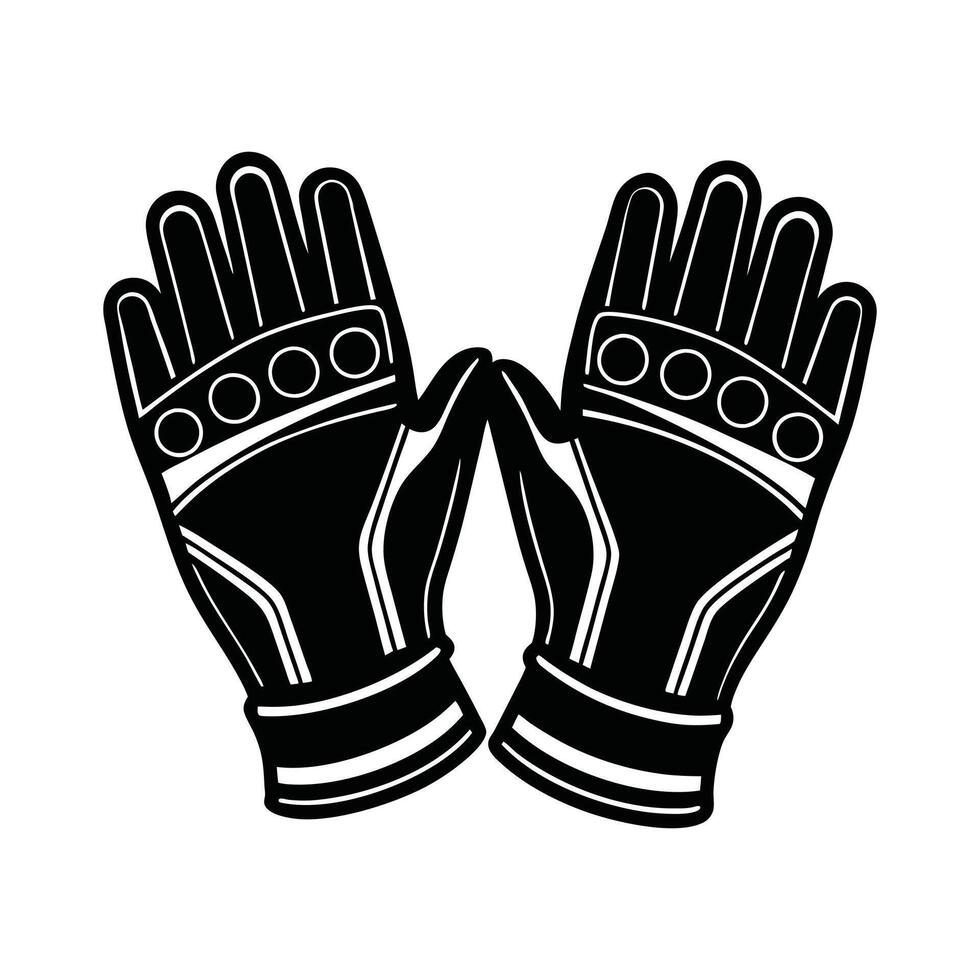 Motorcycle Riding Gloves Illustration Bold and Stylish Design vector