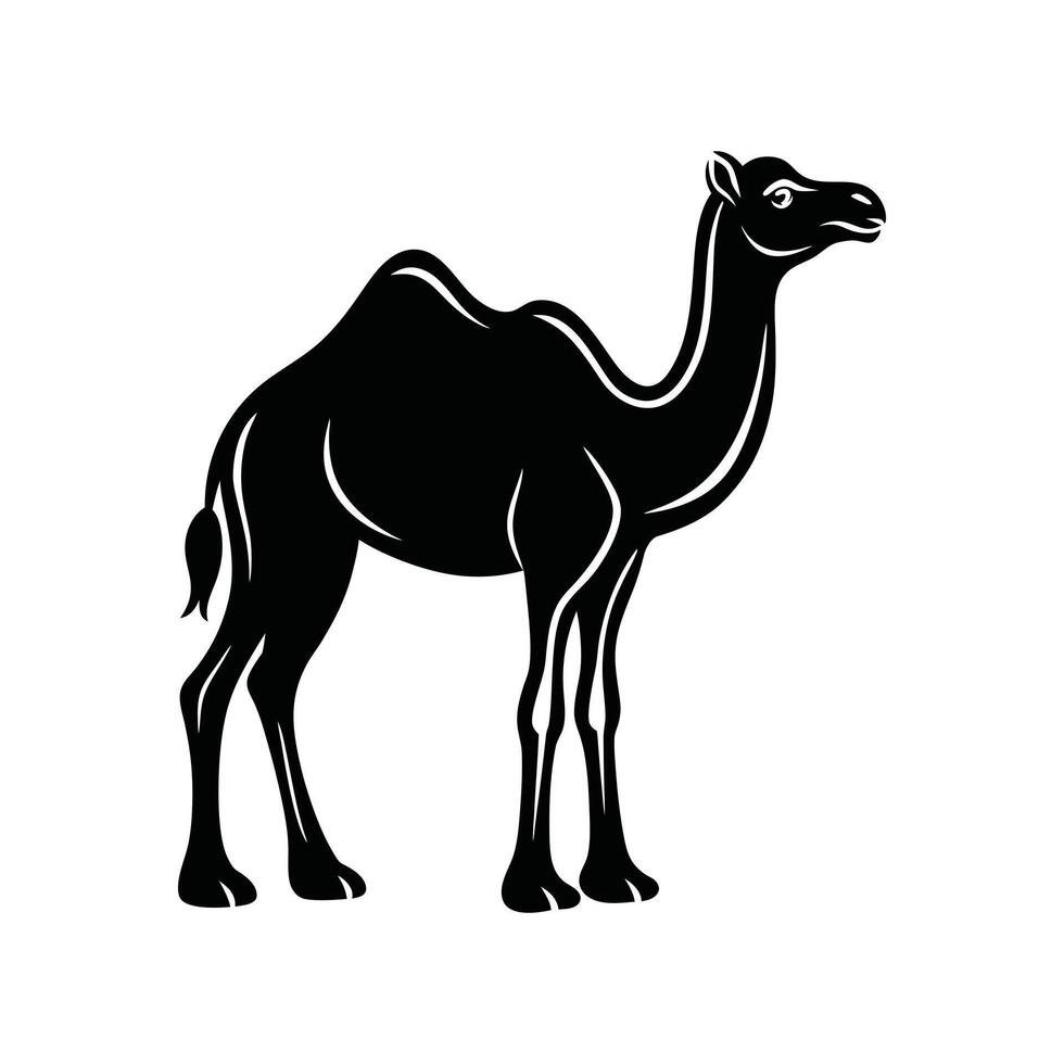 Camel Silhouette Artwork Design vector