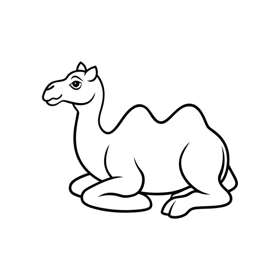 Artistic Camel Outline Artwork vector