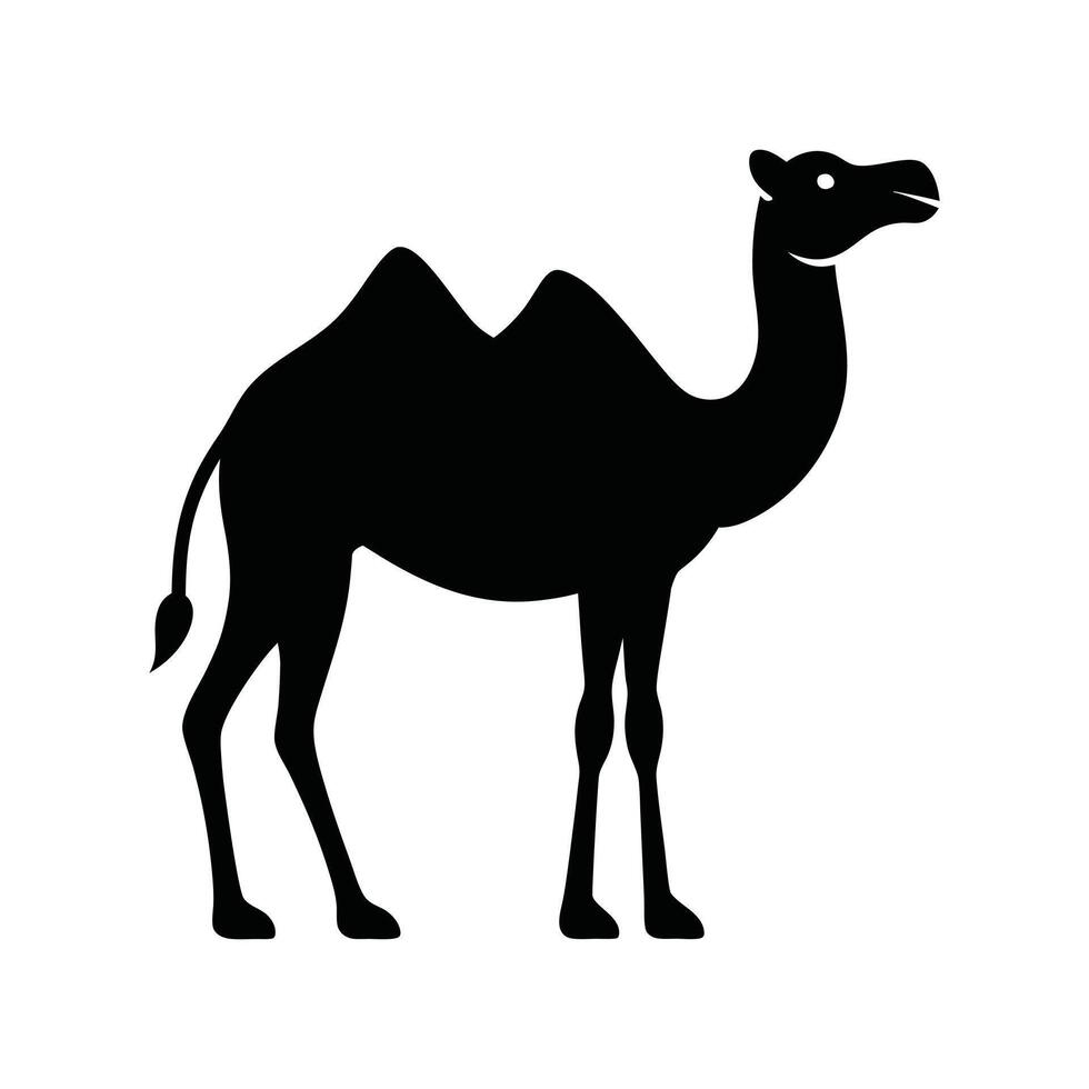 Camel Silhouette Line Art Design vector
