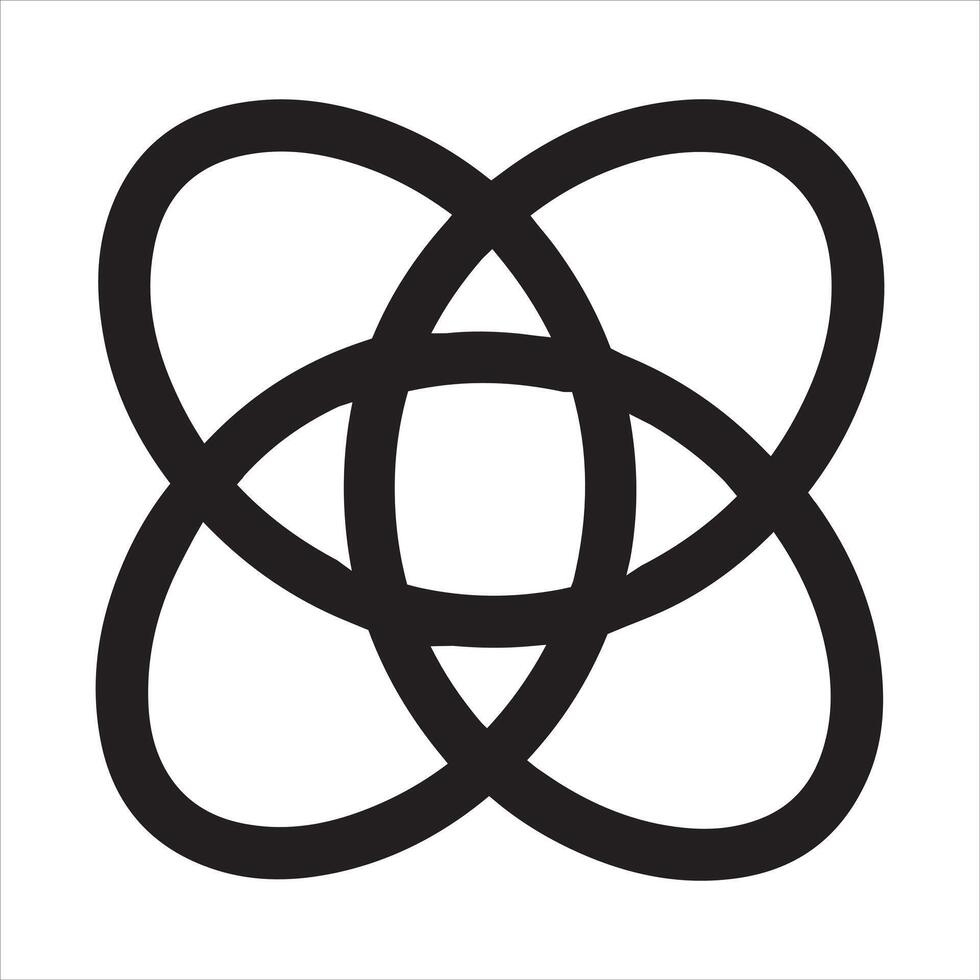 Sacred Geometry Vesica Piscis Silhouette,Sacred Geometry Inspired Pattern vector