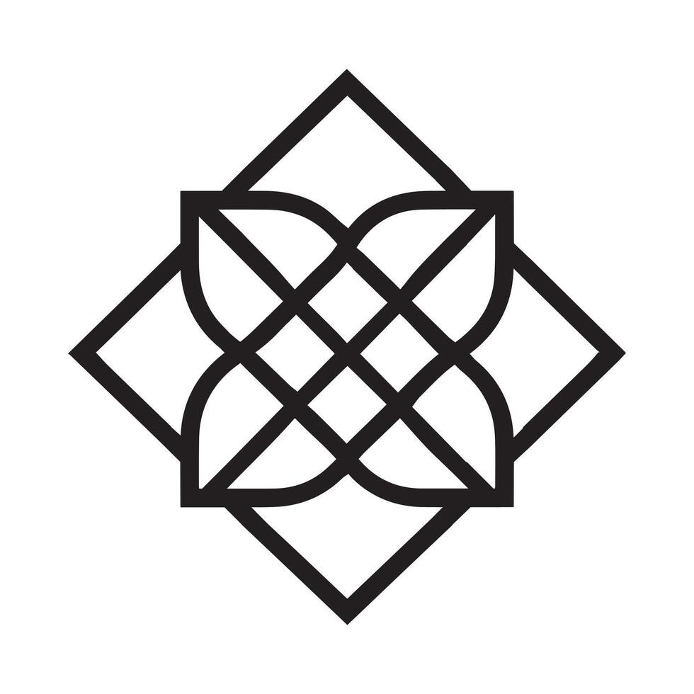 Artistic Sacred Geometry Line Art Illustrations vector