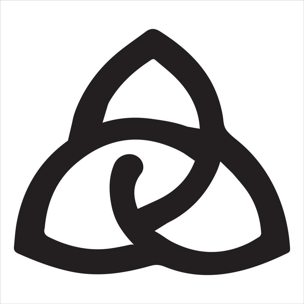 Sacred Geometry Triskelion Silhouette, Modern Sacred Geometry Art and Pattern vector