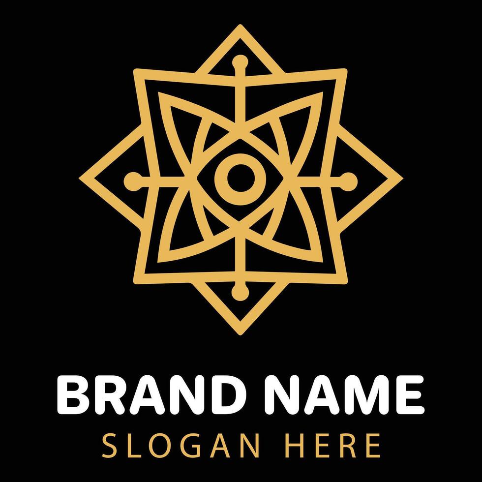 Sacred Geometry Logo Art with Geometric Precision vector