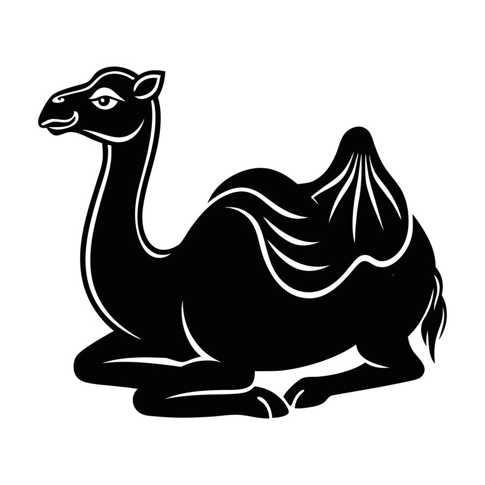 Camel Silhouette Illustration for Design vector