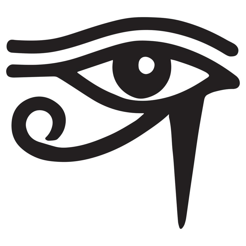 Sacred Geometry Horus Eye Black and White Design, Inspiring Sacred Geometry ClipArt vector