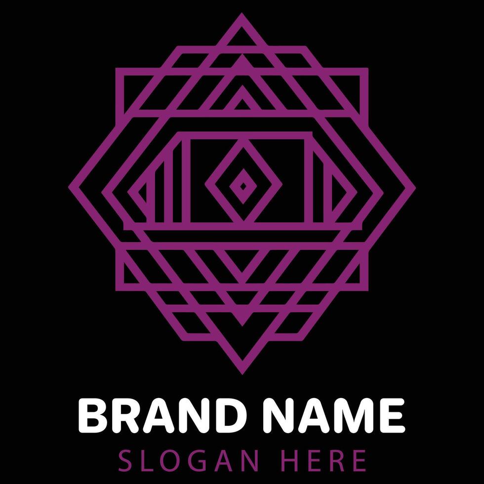 Stylish Sacred Geometry Logo for Branding vector