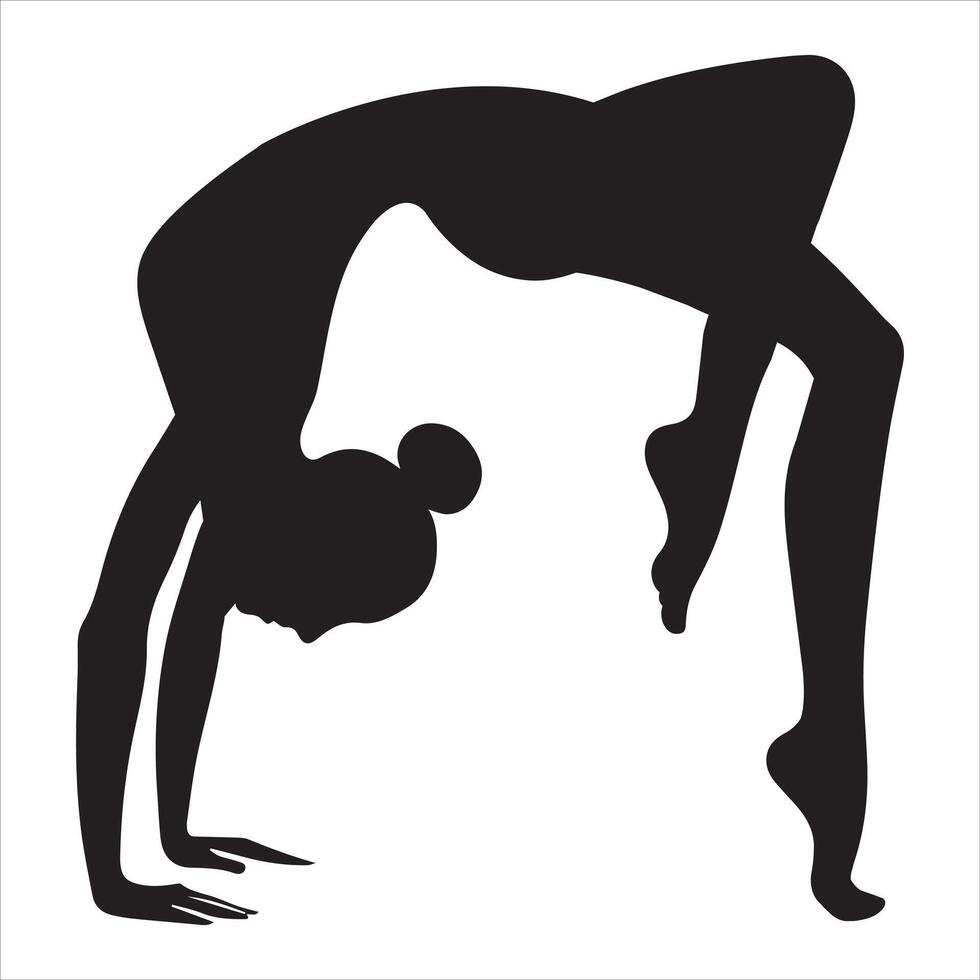 Yoga Silhouettes with a Zen Aesthetic vector