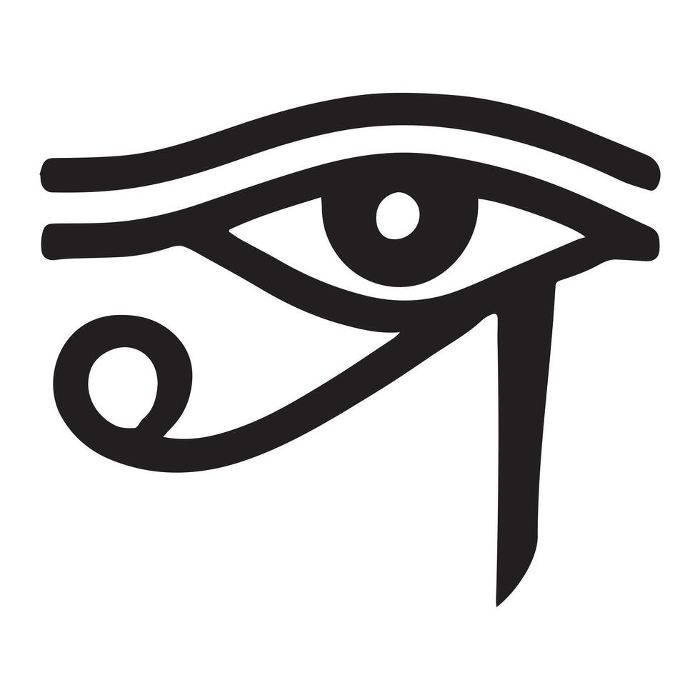 Eye of Ra silhouette Design ,Elegant Sacred Geometry Line Art vector