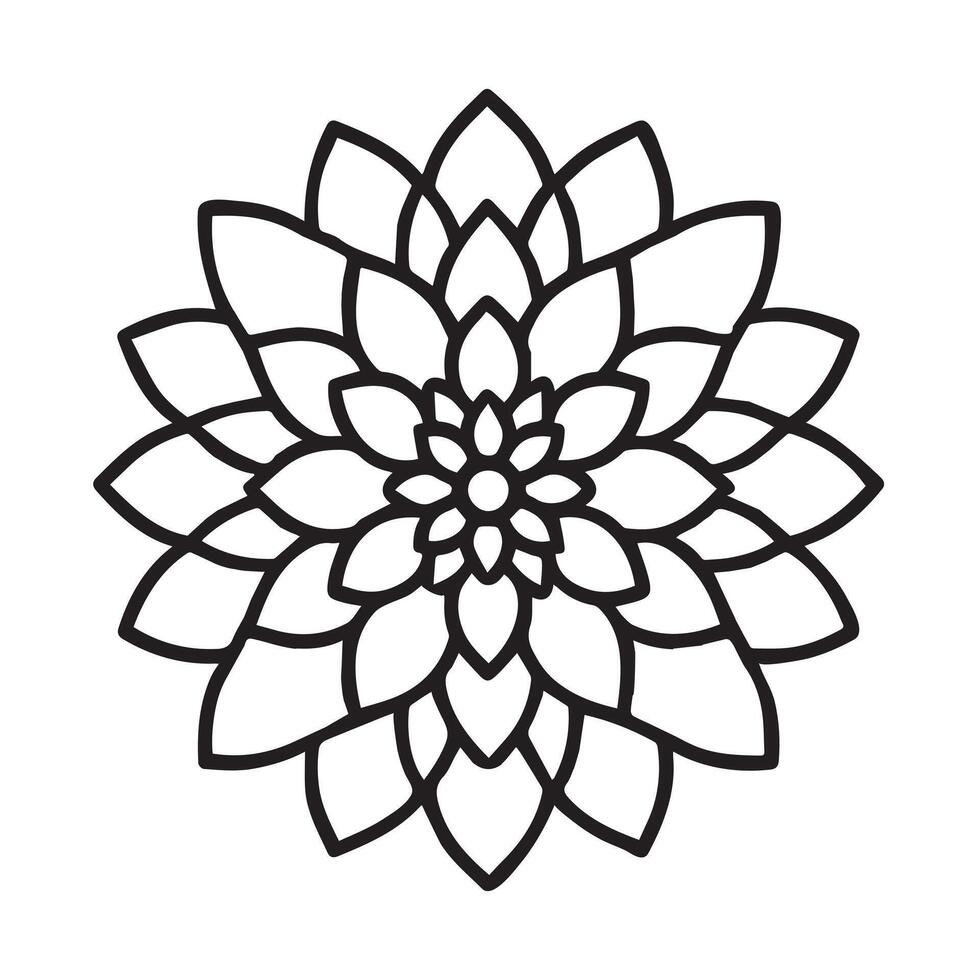 Intricate Floral Mandala Design Illustration vector