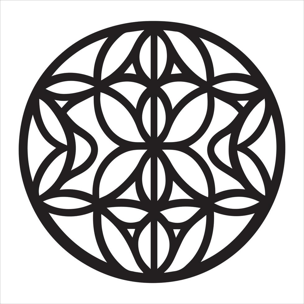 Sacred Geometry Flower Clip Art , Geometric ClipArt Inspired by Sacred Symbols vector